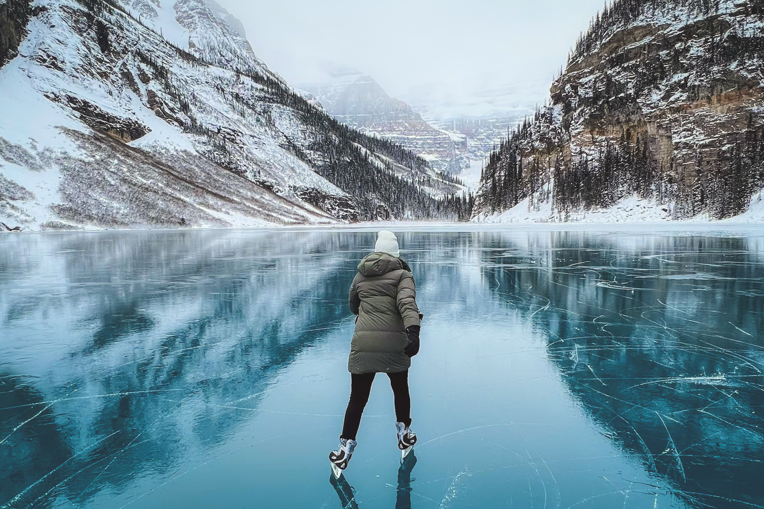 Banff in winter: wild ice skating