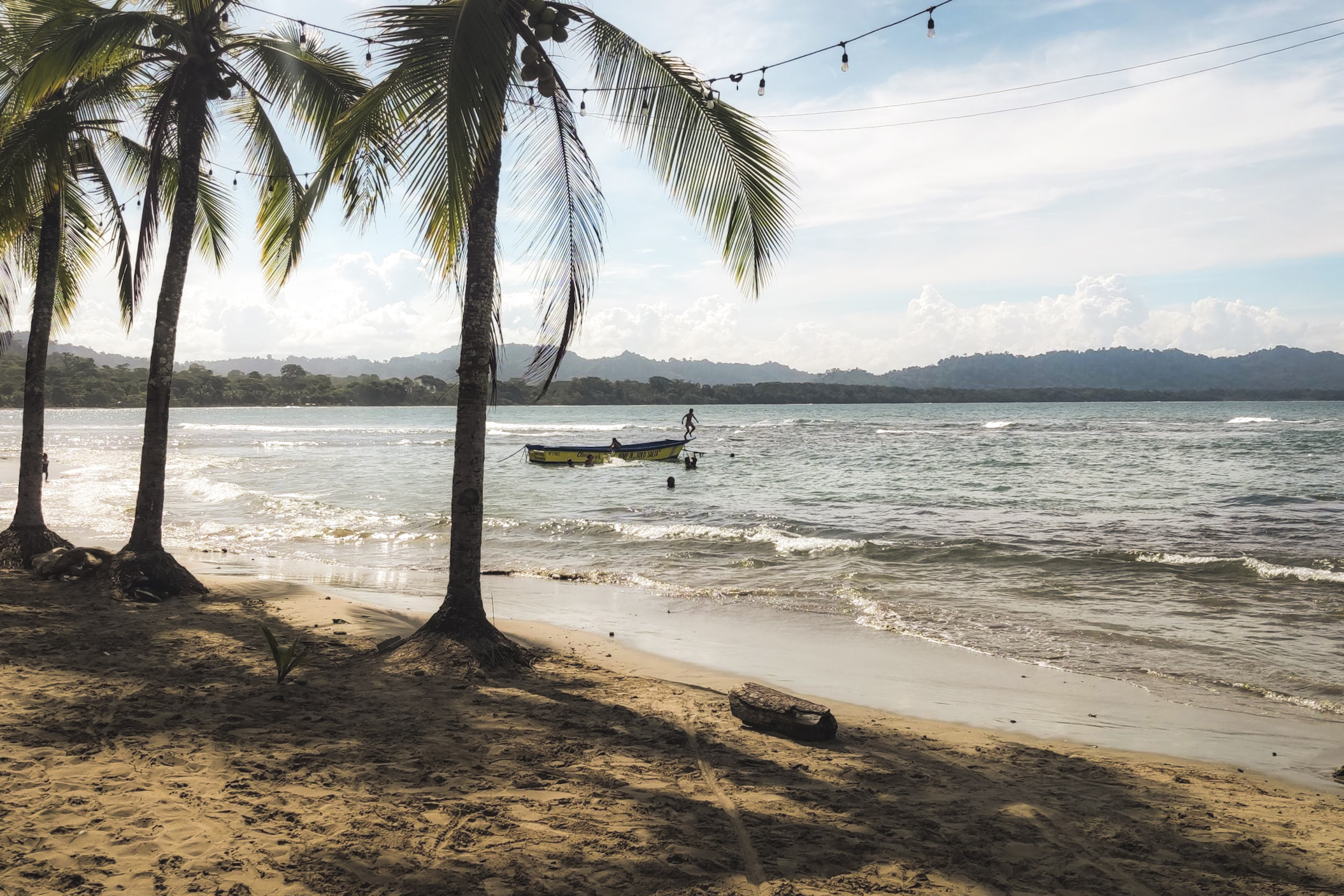 The downtown beach in Puerto Viejo de Talamanca