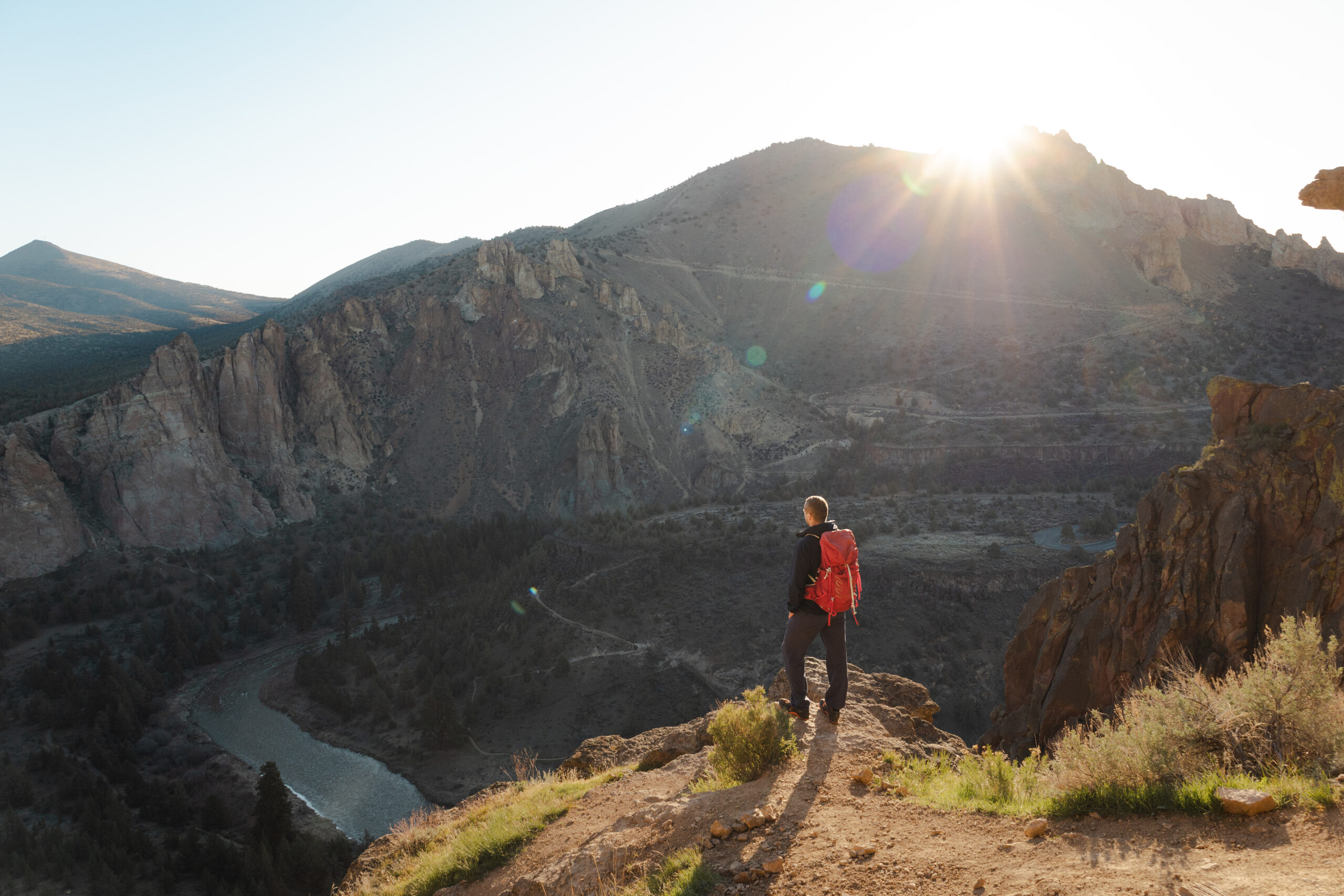 Misery Ridge trail in Smith Rock State Park in April